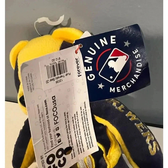 NWT Milwaukee Brewers Plush Bear - Hard to Find - Picture 2 of 8